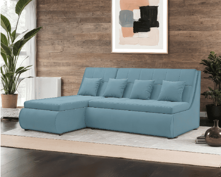 Диваны угловые в гостиную, Диван угловой Дубай (Велюр)