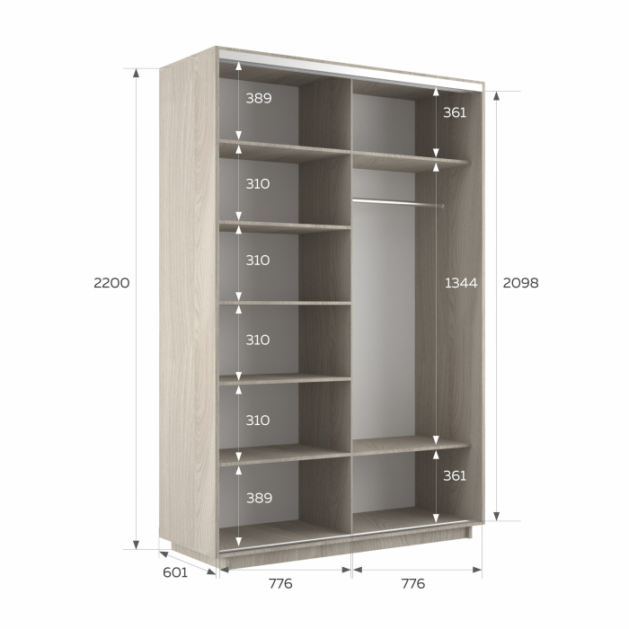Шкафы-купе 2-х дверные, Шкаф-купе Экспресс 2-х дверный Фотопечать Ленты Стекла 160х60х220
