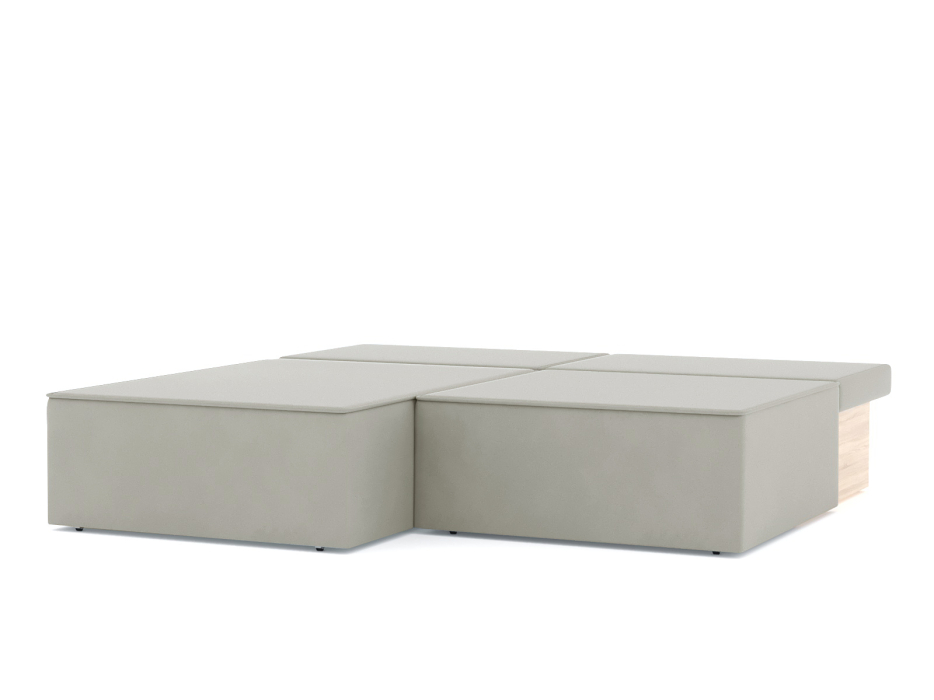 Диваны угловые в гостиную, Диван-кровать угловой еврокнижка Блюм Некст, велюр