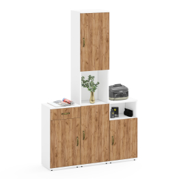 Набор для домашнего офиса из пенала и двух разных тумб Лидер-8.