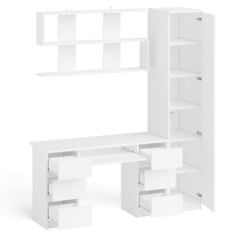 Компьютерный стол МС-2 с верхней полкой и пеналом для вещей Мори