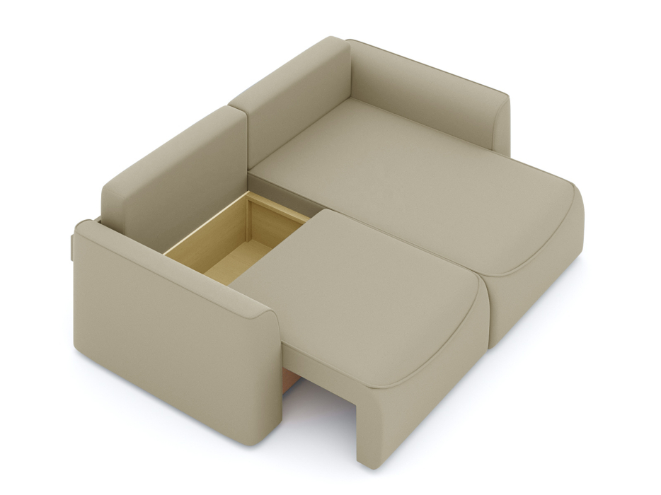 Диваны угловые в гостиную, Диван-кровать угловой Рафаэль еврокнижка НПБ, велюр