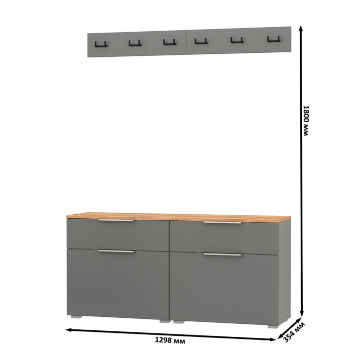 Прихожие, Две обувницы с вешалкой для одежды Октава.