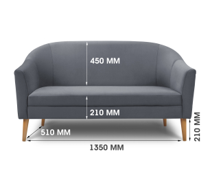 Диван прямой нераскладной Арти, микровелюр