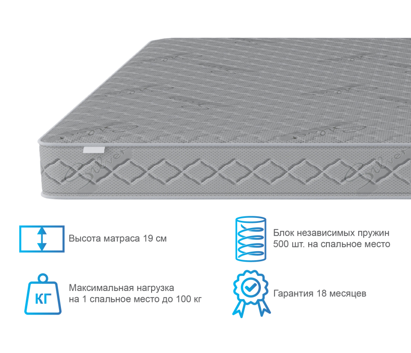 1200 x 1900, Матрас Сити - Бормио 1200*2000