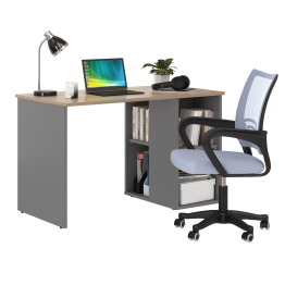 Письменный стол Лайт 12.163 с домашним креслом 103 серым