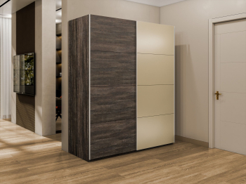 Шкаф-купе Эста 2-х дверный ДСП/Стекла фисташка/Доводчик 160х66х240