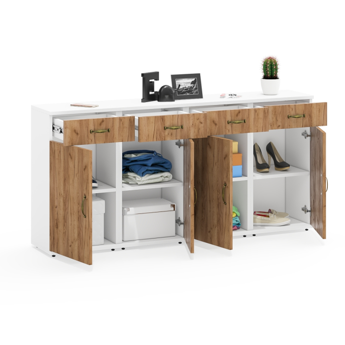 Домашние кабинеты, Набор из чётырёх тумб для офисных принадлежностей и бумаг Лидер-8.