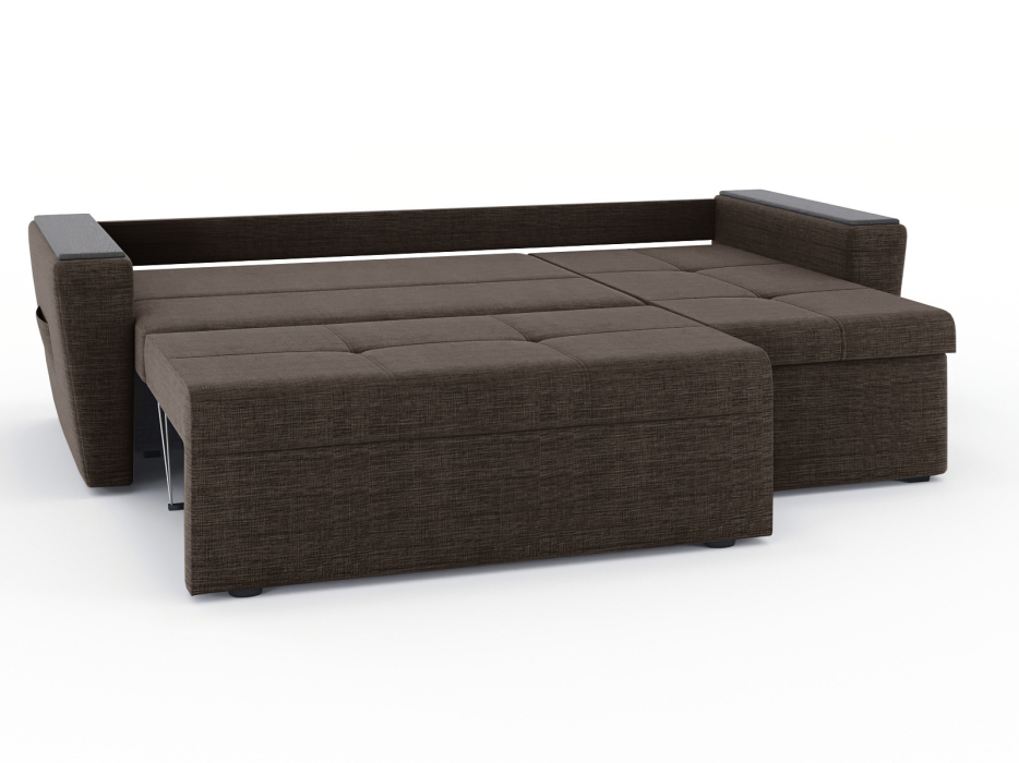 Диваны угловые в гостиную, Диван-кровать угловой Дубай Майами еврокнижка трехсекционная, рогожка Люкс