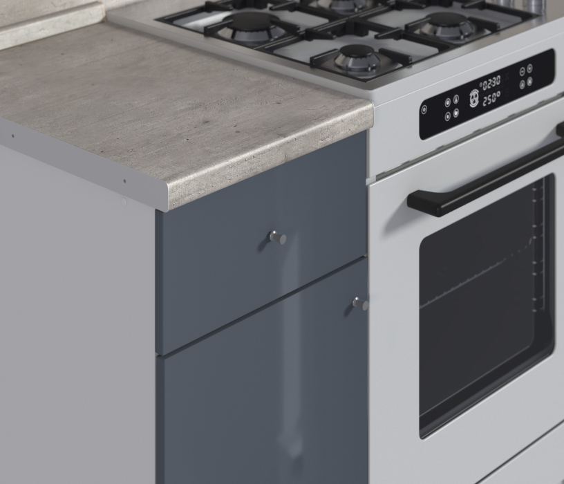 Кухонные гарнитуры, Кухонный гарнитур Катя Белый/МДФ Белый глянец,Графит глянец/МетрополитанR5