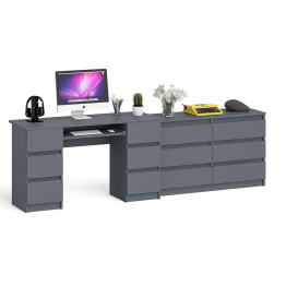 Комод Мори на шесть ящиков МК1200.6 и Стол компьютерный 2-х тумбовый Мори МС-2