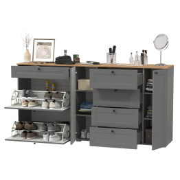 Тумба для обуви и комод четыре ящика Остин