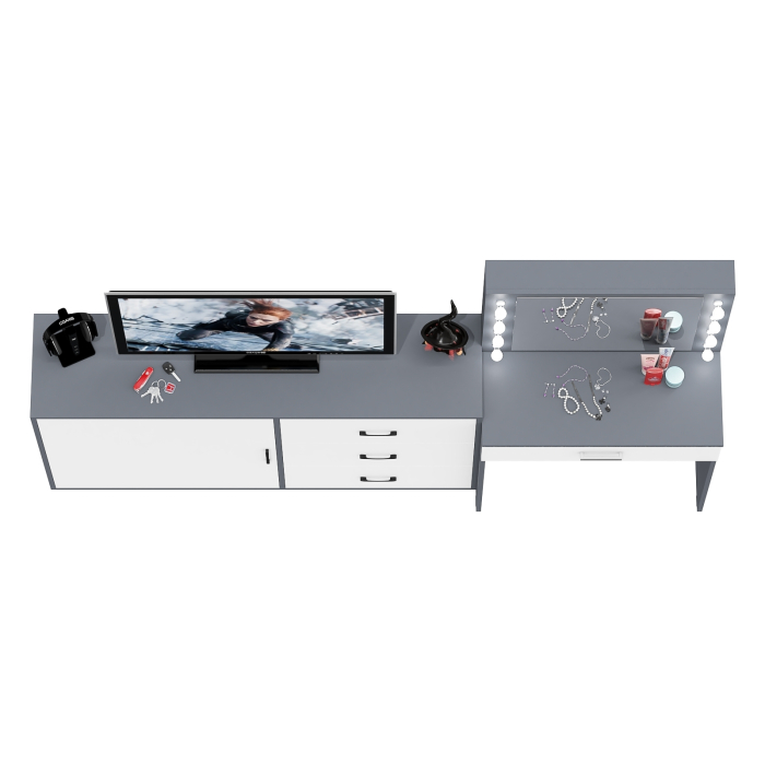 Туалетные столики, Комод ящики и дверка 122-1504 и туалетный столик с подсветкой СТ-4