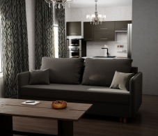 Диваны еврокнижки, Прямой диван Комфорта,еврокнижка,велюр