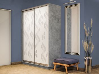 Шкаф-купе Экспресс 2-х дверный Фотопечать Ленты Стекла 140х45х240