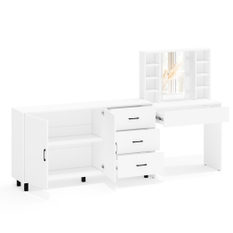 Косметический cтол с подсветкой и ящиком 115 и комод 123-1604