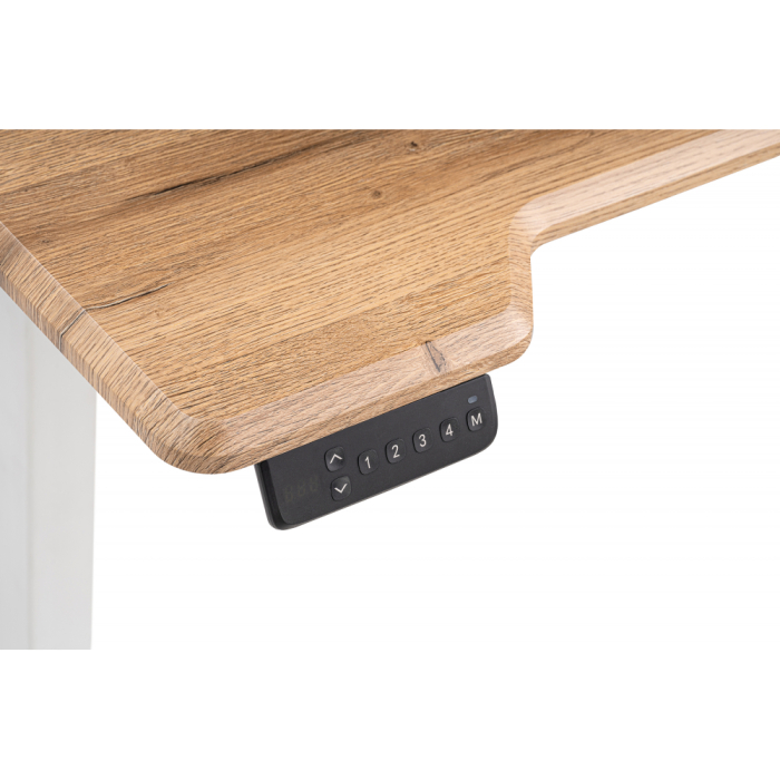 Прямые компьютерные столы, Компьютерный стол Маркос с механизмом подъема 140х80х75, белый