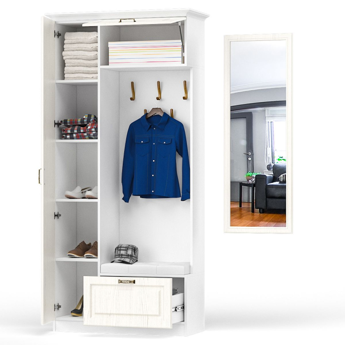 Прихожие, Прихожая с зеркалом и карнизом Ливерпуль