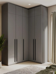 Угловой шкаф для одежды распашной с ящиками и антресолью, София, 2600х1700х1300мм