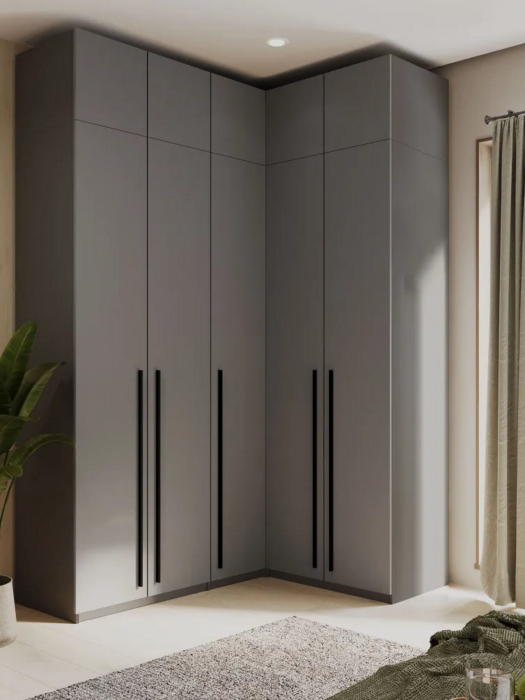 Шкафы, Угловой шкаф для одежды распашной с ящиками и антресолью, София, 2600х1700х1300мм