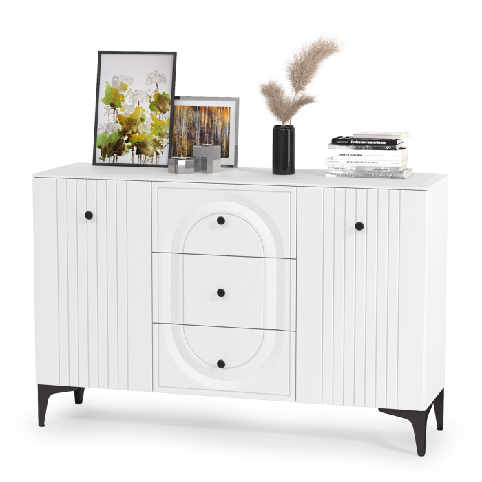 Стенки для гостиной, Широкий сервант и комод под ТВ-аппаратуру Валенсия № 114