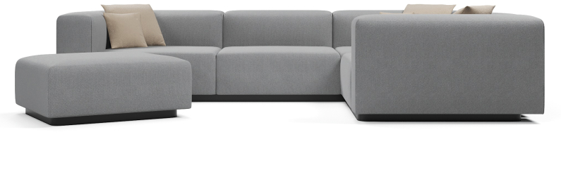 Диван угловой модульный нераскладной Наполи 3, велюр