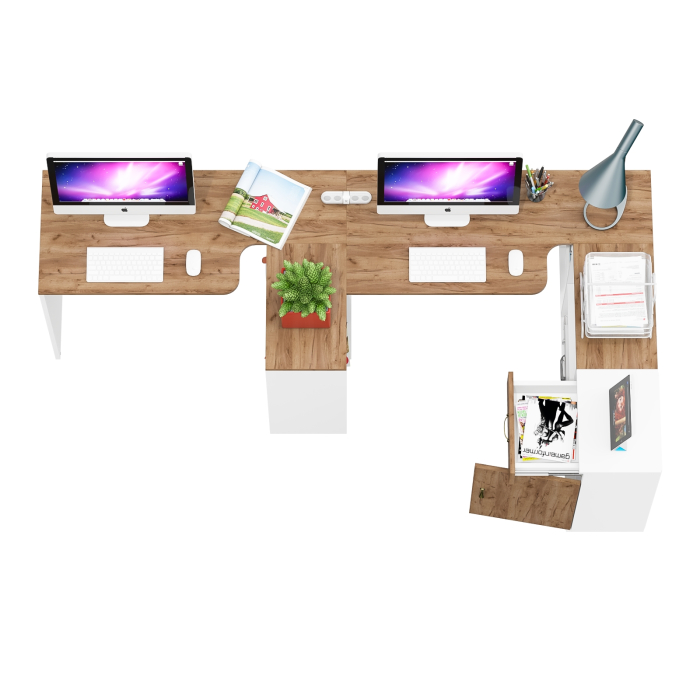 Домашние кабинеты, Мебель для домашнего офиса для двоих человек Лидер-8