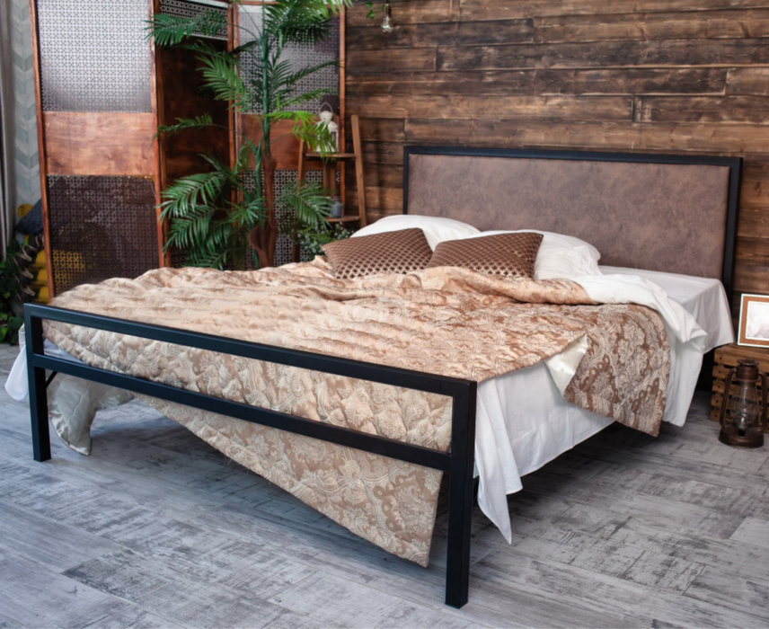 Кровати 90 см, Кровать в стиле лофт Лоренцо 0.9 (Черный)