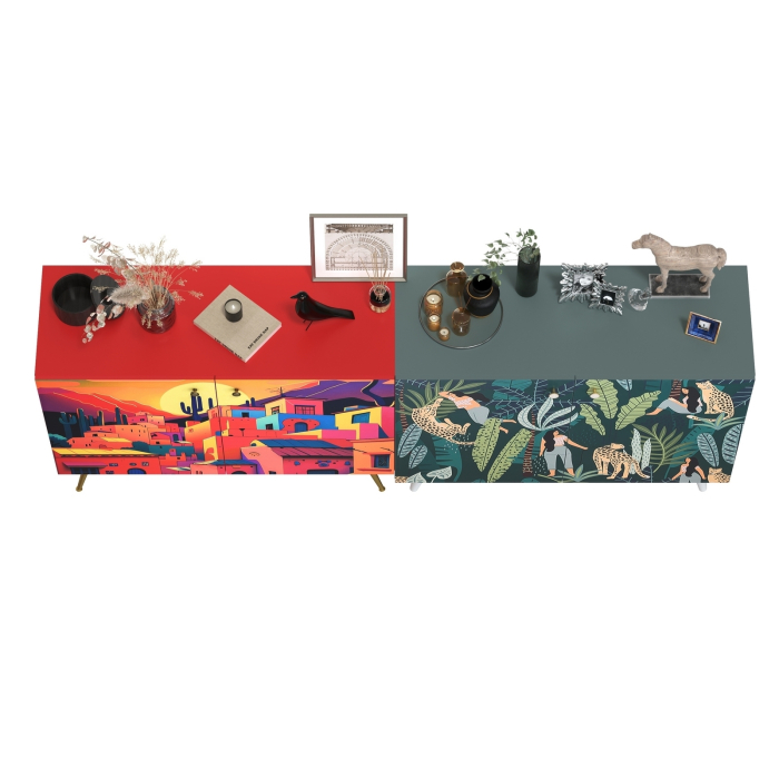 ТВ-тумбы, Комоды с рисунками на фасадах Либера и Кармин