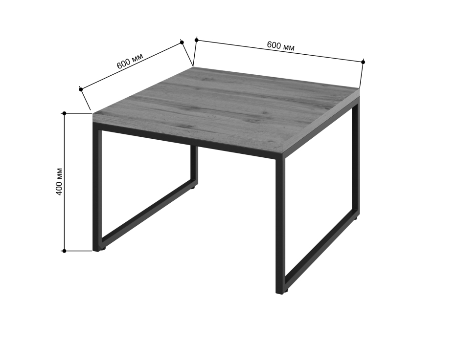 Журнальные столики, Столик журнальный Айсберг Лофт 01 Белый