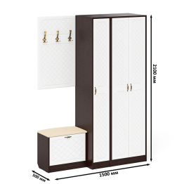 Мебель в прихожую П-6-500 № 47 фрезеровка ромб