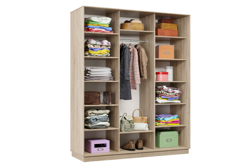 Шкафы-купе 3-х дверные, Шкаф-купе Премьер Лайт 30 (08;11;08) трехдверный