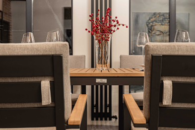 Обеденный комплект OSCAR со столешницей из тика