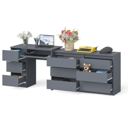 Комод Мори МК1200 6-ть ящиков со столом компьютерным МС-6 левым