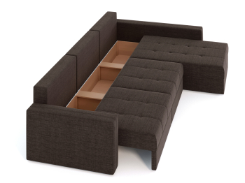 Диван-кровать угловой Брест 3 секции еврокнижка, рогожка