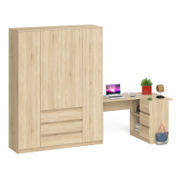 Компьютерные столы, Стол компьютерный угловой с тумбой справа и шкаф 1600 Мори