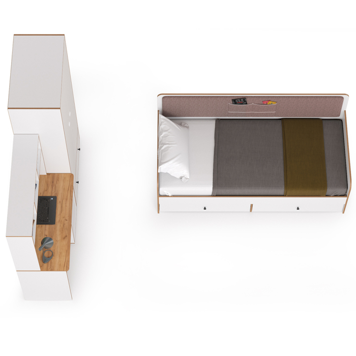 Для девочек, Вуди мебель в детскую с кроватью с ящиками № 38