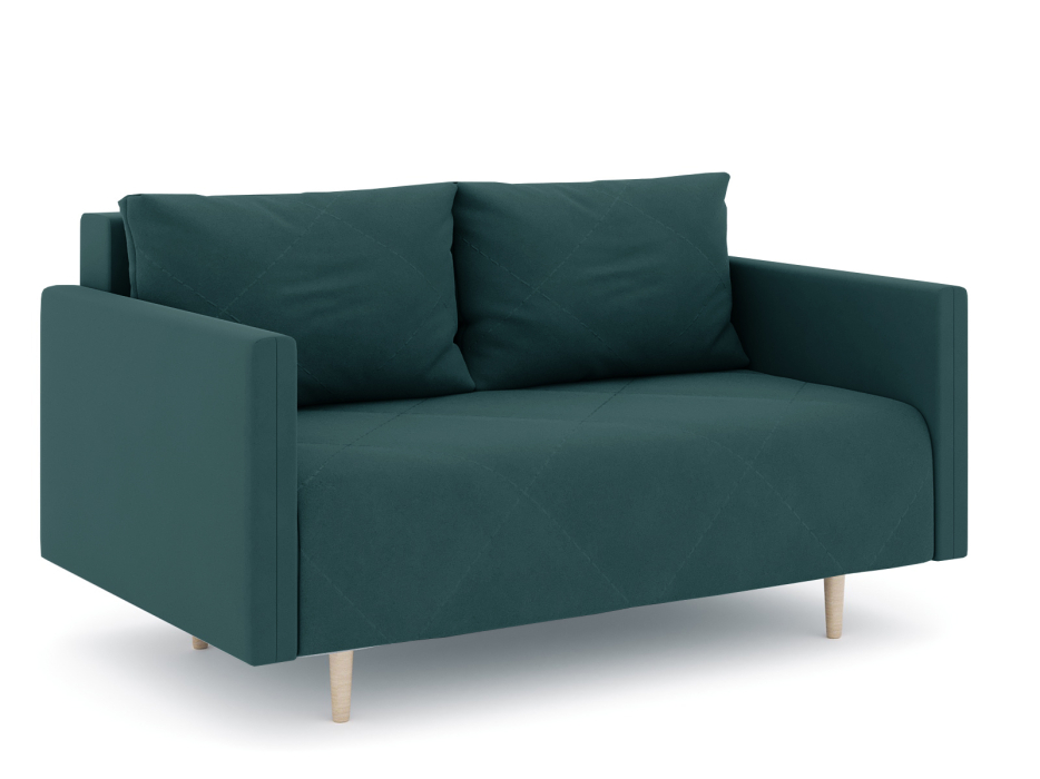 Диваны прямые кухонные, Диван прямой нераскладной Милли мини 2-х  местный с подлокотниками, велюр