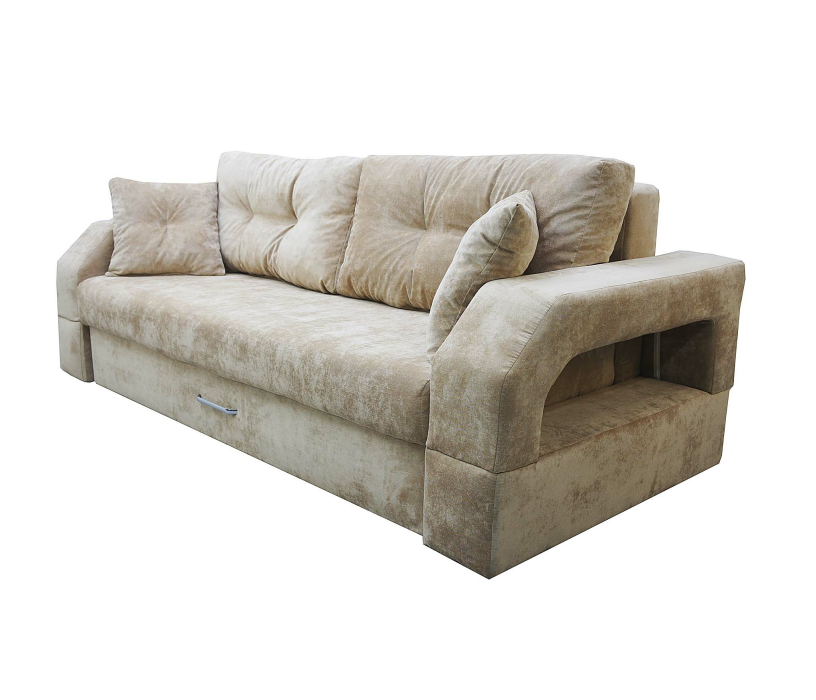 Дизайнерские диваны для гостиной, Диван-кровать еврокнижка Манчестер с подсветкой, 150, велюр