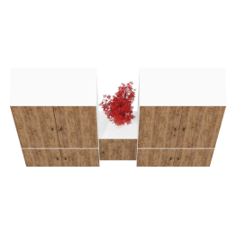 Набор шкафов Лидер-8 с тумбочкой комплектация № 36