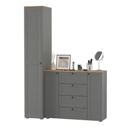 Шкаф-пенал и комод четыре ящика Остин