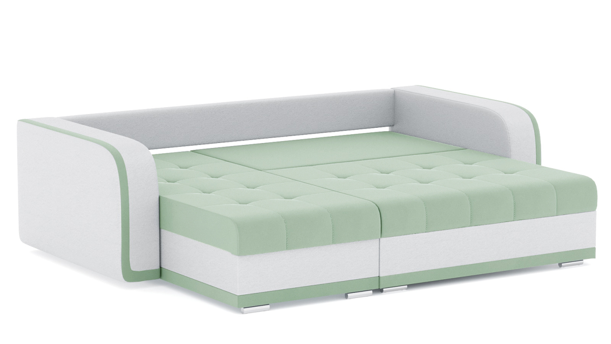 Диваны угловые в гостиную, Диван-кровать угловой Генри еврокнижка, велюр+кож.зам