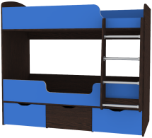 Для подростков, Кровать двухъярусная Малыш Двойняшка, Венге