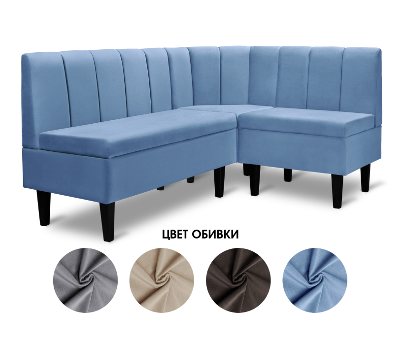Кухонные уголки, Диван угловой Лео, микровелюр