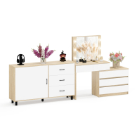 Туалетные столики, Стол-трансформер косметический с подсветкой 110 и комод-тумба три ящика 122-1504