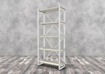 Стеллаж Айсберг Лофт 80х182-2 белый