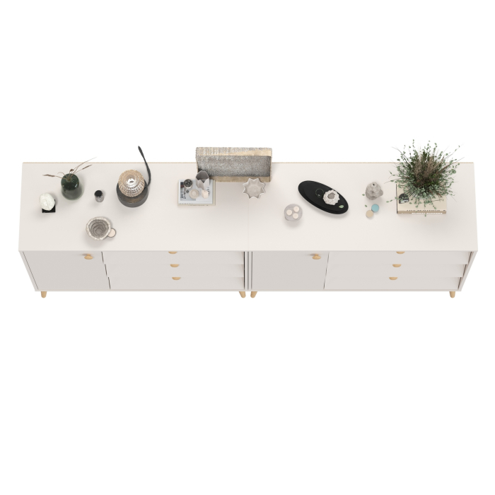 Комоды, Два комода на ножках с дверкой и тремя ящиками Афина