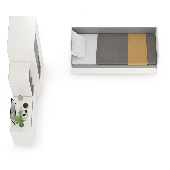 Для девочек, Мебель детская Торонто компоновка № 26