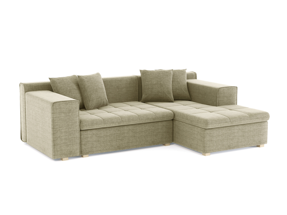 Диваны угловые в гостиную, Диван угловой Чикаго без механизма, рогожка