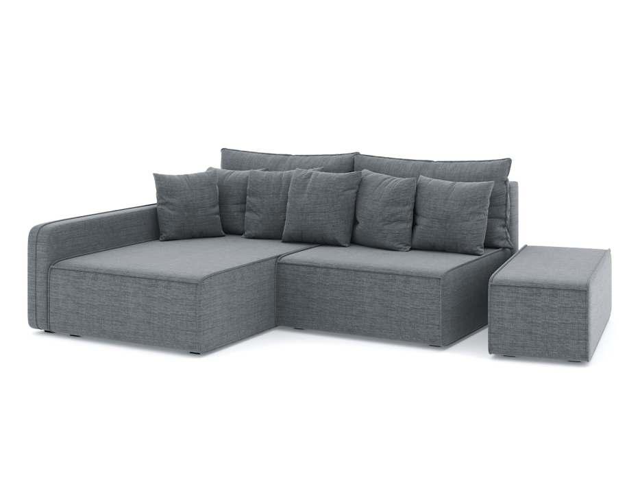 Диваны угловые в гостиную, Диван-кровать угловой Портленд еврокнижка НПБ, рогожка Дрим